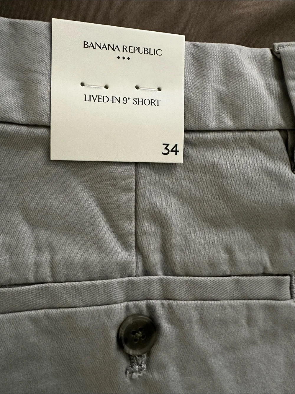 Banana Republic Light Gray Flat Front Chino Shorts